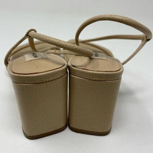 Antonio Melani Celeestie heels cream snake embossed heeled sandals 6.5M BoxB - Picture 5 of 7